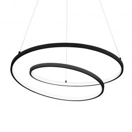 Hanging Ceiling Lamp Oz Dali 304588 80x224cm LED 55W 3000K 6100Lm Black Ideal Lux BLACK