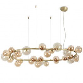 Ceiling Lamp - Rail Perlage 322780 143x93x216,5cm 30xG9 15W Brass-Amber Ideal Lux BRASS-AMBER