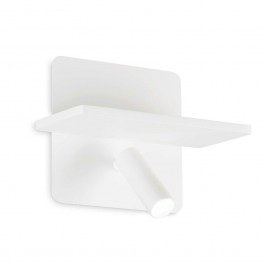 Φωτιστικό Τοίχου - Απλίκα Piano 287317 18x12x14cm LED 10W 3000K 830Lm White Ideal Lux WHITE