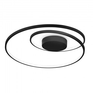 Ceiling Lamp Oz Dali 304526 60x18cm LED 48W 3000K 5200Lm Black Ideal Lux