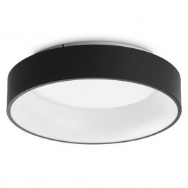 Φωτιστικό Οροφής - Πλαφονιέρα Ziggy 307206 45x11cm LED 30W 3000K 3800Lm Black Ideal Lux BLACK