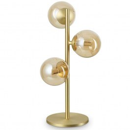 Table Lamp Perlage 322759 24x43cm 3xG9 15W Brass-Amber Ideal Lux BRASS-AMBER