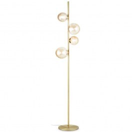 Φωτιστικό Δαπέδου Perlage 317816 32x29,5x164cm 4xG9 15W Brass-Amber Ideal Lux BRASS-AMBER