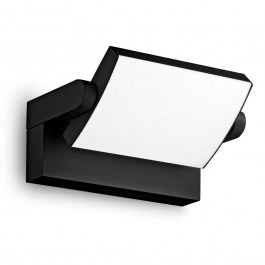 Φωτιστικό Τοίχου Swipe 287706 21,2x16,5x10cm Led 2000lm 20,5W 3000K Black Ideal Lux BLACK