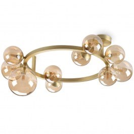 Ceiling Lamp Perlage 327808 70x53x27,5cm 10xG9 15W Brass-Amber Ideal Lux BRASS-AMBER