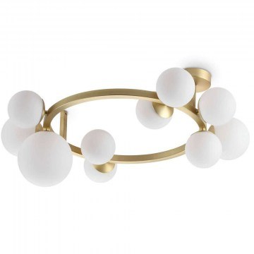 Ceiling Lamp Perlage 327815 70x53x27,5cm 10xG9 15W Brass-White Ideal Lux