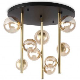 Ceiling Lamp Perlage 328409 D55x50cm 9xG9 15W Brass-Amber Ideal Lux BRASS-AMBER