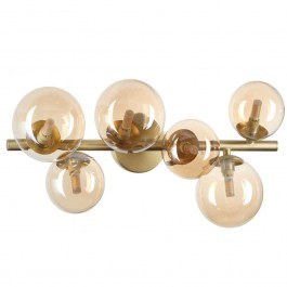 Φωτιστικό Τοίχου - Απλίκα Perlage 327822 49x25x19,5cm 6xG9 15W Brass-Amber Ideal Lux BRASS-AMBER