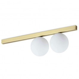 Ceiling Lamp Binomio 328447 55,7x12x15cm 2xG9 4W Brass-White Ideal Lux WHITE-BRASS