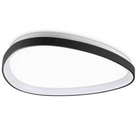 Φωτιστικό Οροφής - Πλαφονιέρα Gemini 328058 61x6,5cm Led 3850lm 29W 3000K Black Ideal Lux BLACK
