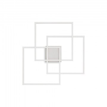 Φωτιστικό Οροφής - Πλαφονιέρα Frame 341316 2700K 3800lm 53,3x55,8x5,8cm White Ideal Lux