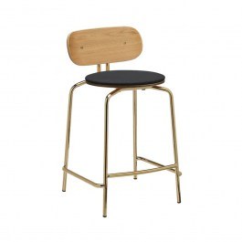 Σκαμπό Curious 5919-1C719-04 49x51x88.7cm Brass Shadow BLACK