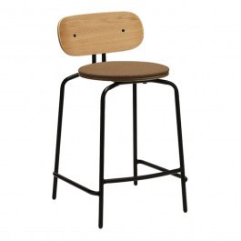 Σκαμπό Curious 5919-3C719-01 49x51x88.7cm Black Sugar Brown CAPPUCCINO