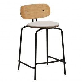 Σκαμπό Curious 5919-3C719-02 49x51x88.7cm Black White Sands WHITE