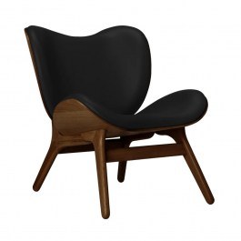 Πολυθρόνα A Conversation Piece Hope Leather 5700C5501-12 70x83x83cm Dark Oak Black BLACK