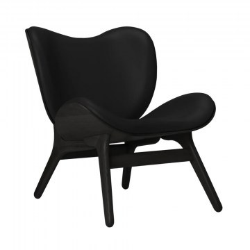 Πολυθρόνα A Conversation Piece Hope Leather 5102C5501-12 70x83x83cm Black Oak Black