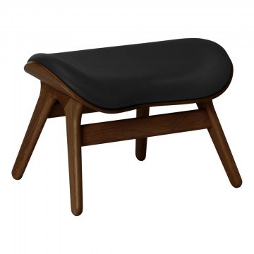 ACP Ottoman Stool Umage Leather 5873C5573-12 63x50x43cm Dark Oak Black