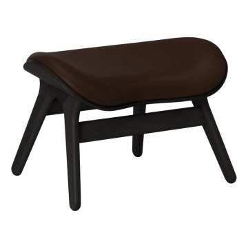 Stool ACP Ottoman Umage Leather 5105C5573-11 63x50x43cm Black Oak Brown