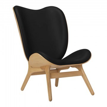 A Conversation Piece Tall Hope Leather Armchair 5577C5577-12 73x93x106cm Oak Black