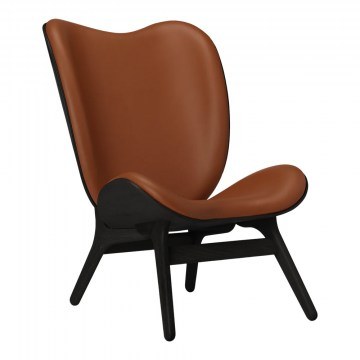 Πολυθρόνα A Conversation Piece Tall Hope Leather 5104C5577-10 73x93x106cm Black Oak Cognac