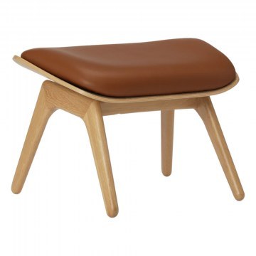 Stool The Reader Ottoman Hope Leather 5583NC5583-10N 60x46x42cm Oak Cognac