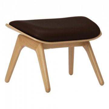 Stool The Reader Ottoman Hope Leather 5583NC5583-11N 60x46x42cm Oak Brown