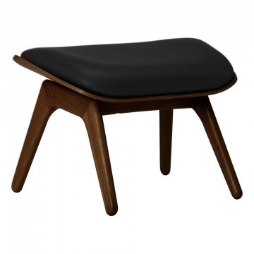 Stool The Reader Ottoman Hope Leather 5588NC5583-12N 60x46x42cm Dark Oak Black