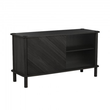 Sideboard Italic B.Oak/Glass Doors 5124C5523-2 135x48x73.4cm Black Oak Natural
