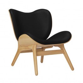 Πολυθρόνα A Conversation Piece Hope Leather 5501C5501-12 70x83x83cm Oak Black BLACK