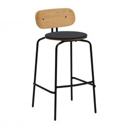 Σκαμπό Μπαρ Curious 5918-3C719-04 49.5x52x98.7cm Black Shadow BLACK