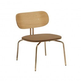 Dining Chair Curious 5917-1C730-01 54.5x66.4x71.5cm Brass Sugar Brown CAPPUCCINO