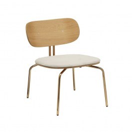 Dining Chair Curious 5917-1C730-18 54.5x66.4x71.5cm Brass Teddy White LIGHT GREY