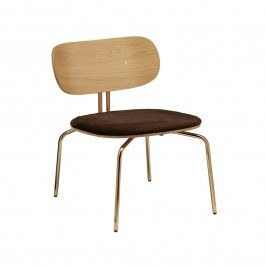 Dining Chair Curious 5917-1C730-19 54.5x66.4x71.5cm Brass Teddy Brown BROWN