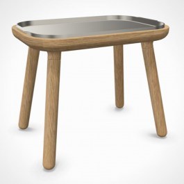 High Table Paff 5610C5610-2C5618 50x35x43cm Oak Brushed Steel Umage STEEL