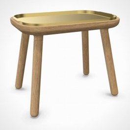 High Table Paff 5610C5610-2C5619 50x35x43cm Oak Plated Brass Umage BRASS