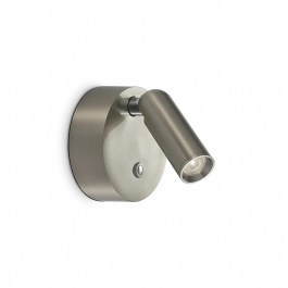 Φωτιστικό Τοίχου Επαναφορτιζόμενο Bean 364810 3000K 200lm 8x8x11cm Nickel Ideal Lux NICKEL