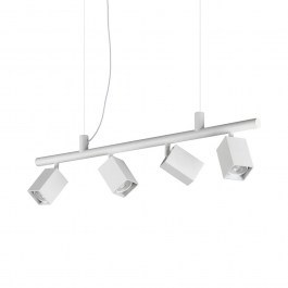 Pendant Light Dynamite Square 367453 GU10 4x28W 76x220cm White Ideal Lux WHITE