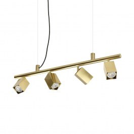 Pendant Light Dynamite Square 371399 GU10 4x28W 76x220cm Brass Ideal Lux BRASS