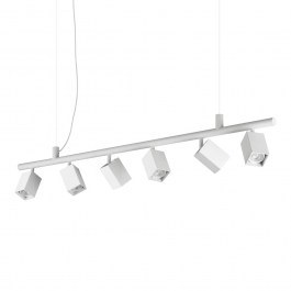 Pendant Light Dynamite Square 367460 GU10 6x28W 115,5x220cm White Ideal Lux WHITE