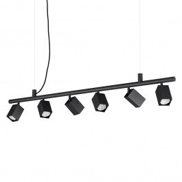 Pendant Light Dynamite Square 371412 GU10 6x28W 115,5x220cm Black Ideal Lux BLACK