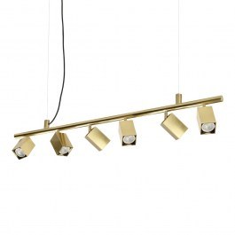 Pendant Light Dynamite Square 371429 GU10 6x28W 115,5x220cm Brass Ideal Lux BRASS