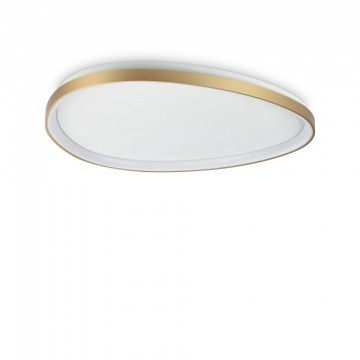 Φωτιστικό Οροφής - Πλαφονιέρα Gemini 372112 4000K 4550lm 81x81x6,5cm Brass Ideal Lux