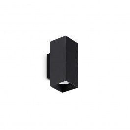 Φωτιστικό Τοίχου Look Square 353937 GU10 2x28W 6x15cm Black Ideal Lux BLACK