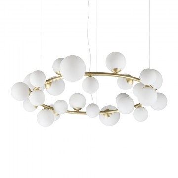 Pendant Light Percale 363370 G9 25x15W 103,5x219cm White Ideal Lux