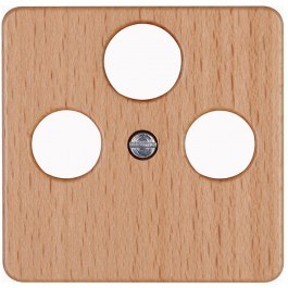 TV Antenna Socket Frame 3 Seats HK02 357831007 Beech Kopp BEECH