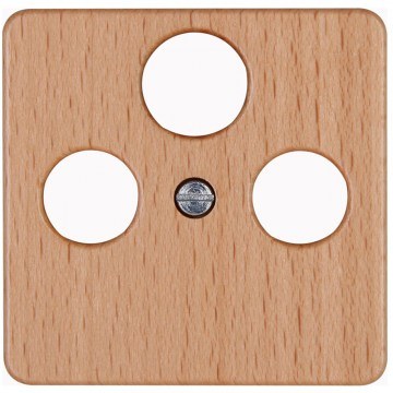 TV Antenna Socket Frame 3 Seats HK02 357831007 Beech Kopp