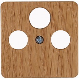 TV Antenna Socket Frame 3 Seats HK02 357830006 Oak Kopp OAK
