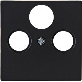 TV Antenna Socket Frame 3 Seats HK07 491050001 Black Kopp BLACK
