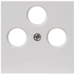 TV Antenna Socket Frame 3 Seats HK07 491029008 Pure White Kopp WHITE