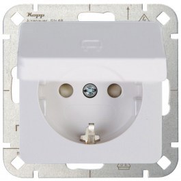 Πρίζα Ρεύματος Μονή Με Καπάκι HK02 914913005 16A 250V White Kopp WHITE